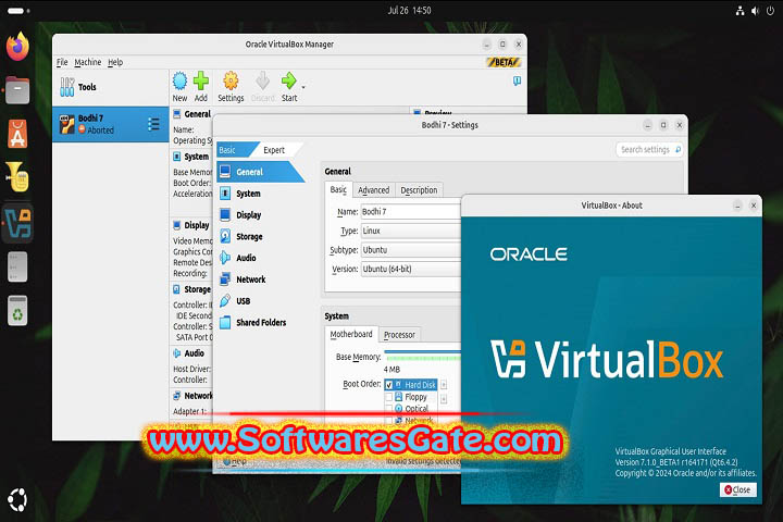 VirtualBox : Version 7.1.0.164728 (Latest Software) VirtualBox : Version 7.1.0.164728 (Latest Software)