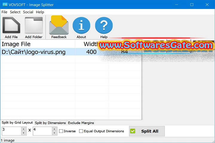 VovSoft Image Splitter : Version 1.2 (Latest Software)
