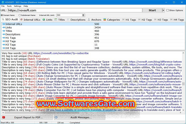 VovSoft SEO Checker : Version 9.1 (Latest Software)
