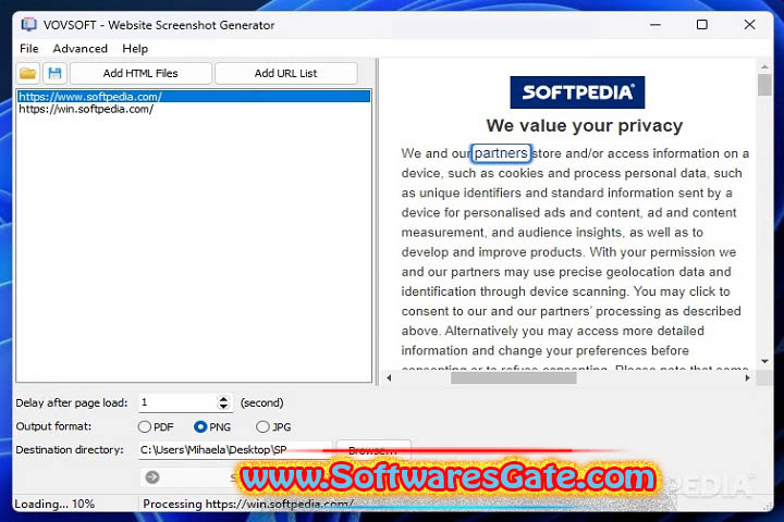 VovSoft Website Screenshot Generator : Version 1.7 (Latest Software)