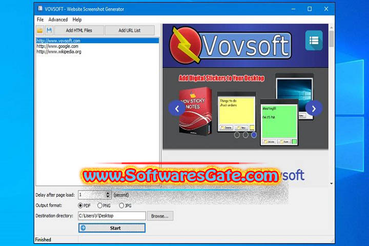 VovSoft Website Screenshot Generator : Version 1.7 (Latest Software)