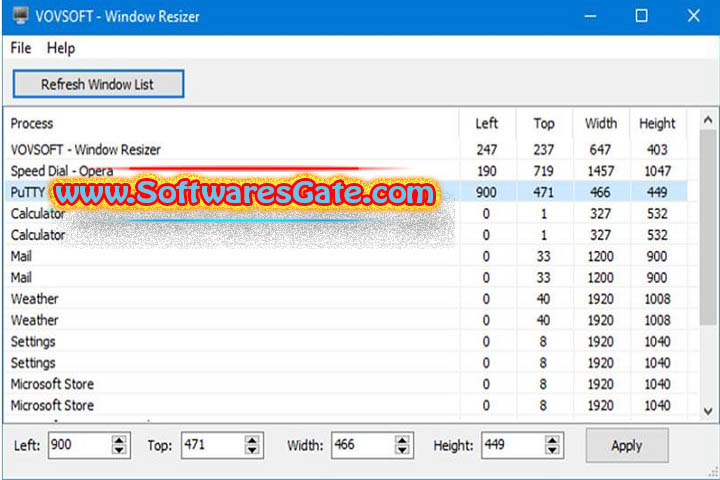 VovSoft Window Resizer : Version 3.5 (Latest Software)