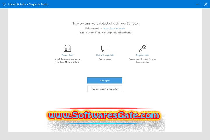 Microsoft Surface Diagnostic Toolkit : Version 2.233.139.0 (Latest Software)