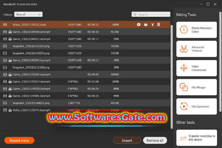Apeaksoft Screen Recorder : Version 2.3.22 (Latest Software)