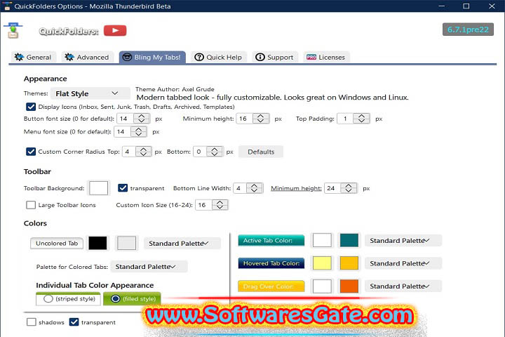 Axel Grude QuickFolders Pro : Version 6.7.0 (Latest Software)