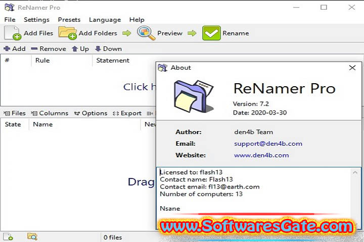 Den4b ReNamer Pro : Version 7.6.0 (Latest Software)