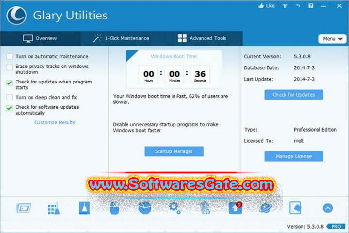 Glary Utilities Pro : Version 6.15.0.19 (Latest Software) Glary Utilities Pro : Version 6.15.0.19 (Latest Software)