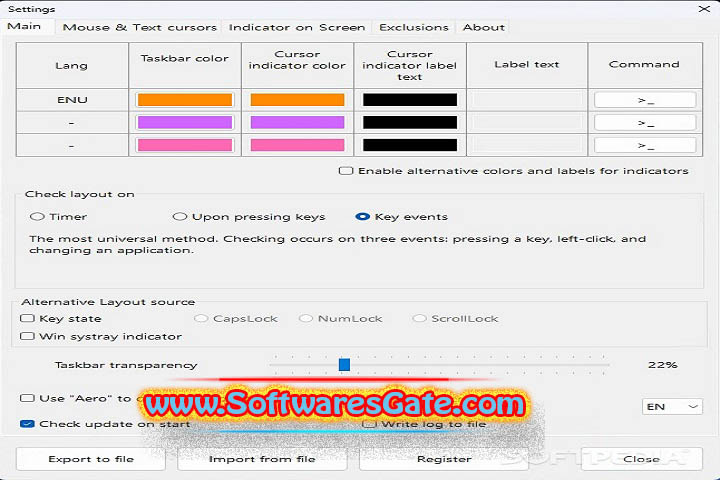 Layout Indicator : Version 3.0.0.8967 (Latest Software)