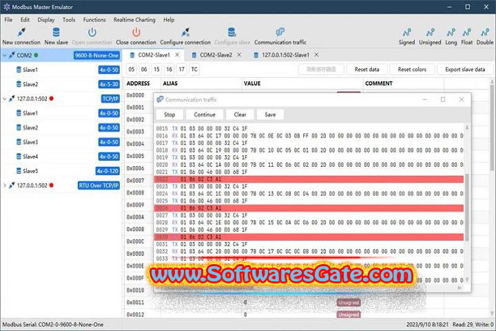 Modbus Master Emulator : Version 2.0.2.9 (Latest Software)
