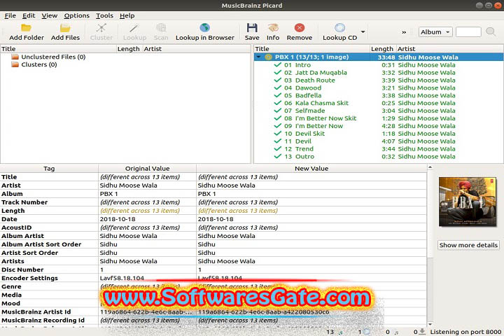 MusicBrainz Picard : Version 2.12.3 (Latest Software)
