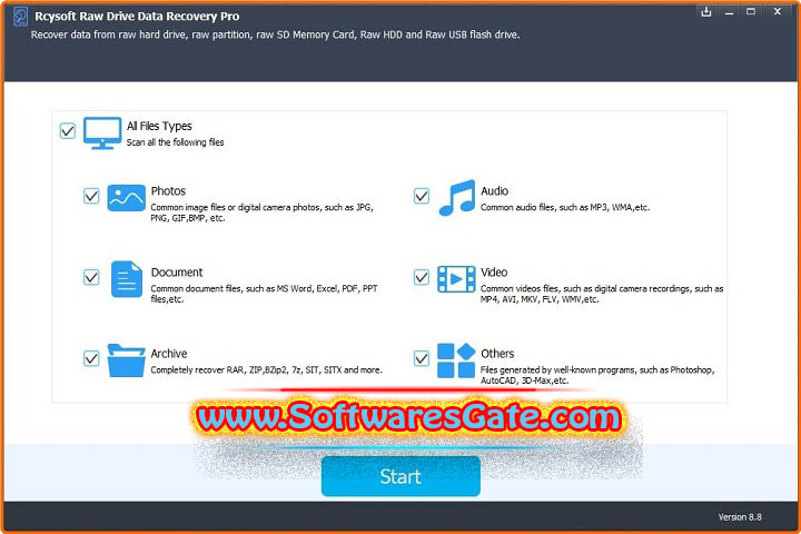 Rcysoft Raw Drive Partition Recovery Pro : Version 8.9.0.0 (Latest Software)