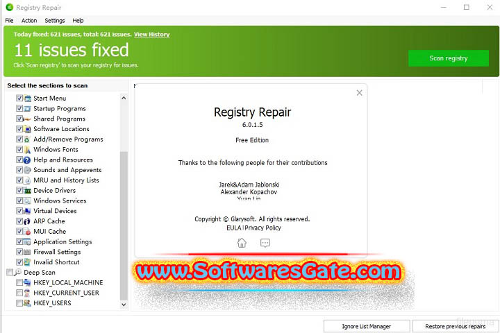 Registery Repair : Version 6.0.1.10 (Latest Software) Registery Repair : Version 6.0.1.10 (Latest Software)