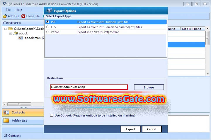 SysTools Thunderbird Address Book Converter : Version 9.1 (Latest Software) SysTools Thunderbird Address Book Converter : Version 9.1 (Latest Software)