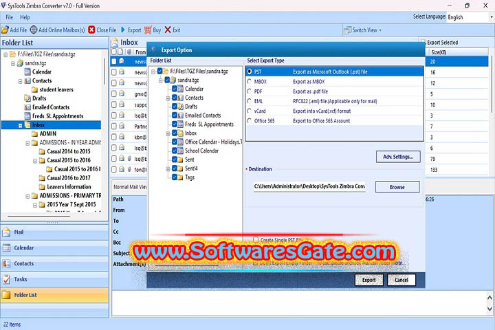 SysTools Zimbra Converter : Version 7.0 (Latest Software)