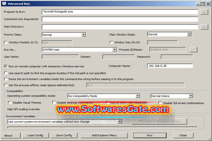 AdvancedRun : Version 1.5.1.14 (Latest Software)