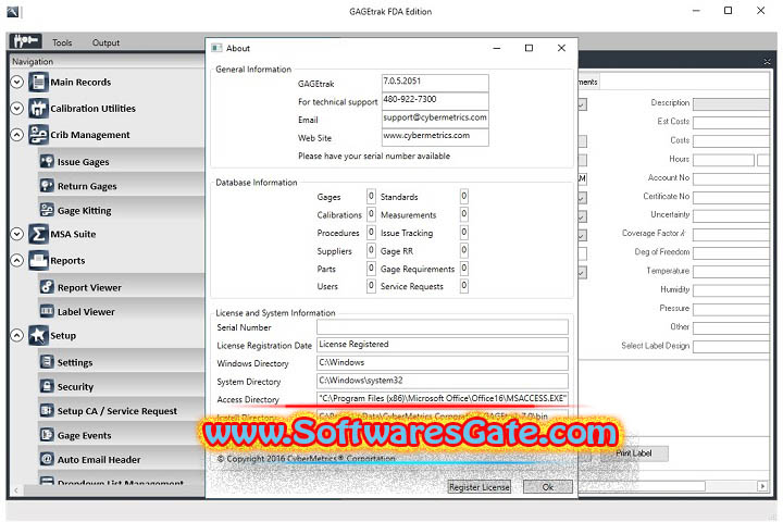 CyberMetrics GAGEtrak : Version 8.7.2 (Latest Software) CyberMetrics GAGEtrak : Version 8.7.2 (Latest Software)