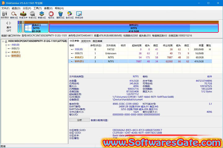 DiskGenius Professional : Version 5.6.1.1580 (Latest Software)