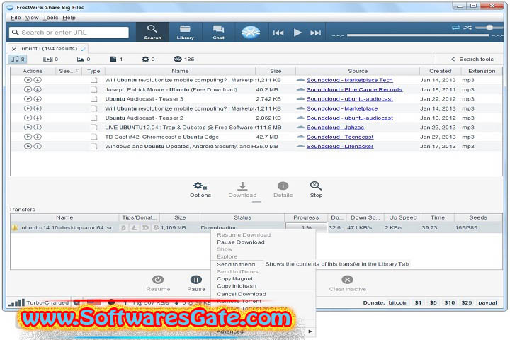 FrostWire : Version 6.13.2 (Latest Software) FrostWire : Version 6.13.2 (Latest Software)