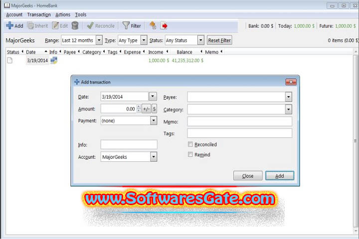 HomeBank : Version 5.8.3 (Latest Software)