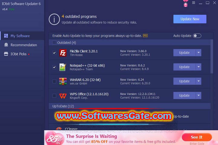 IObit Software Updater Pro : Version 7.1.1.21 (Latest Software) IObit Software Updater Pro : Version 7.1.1.21 (Latest Software)
