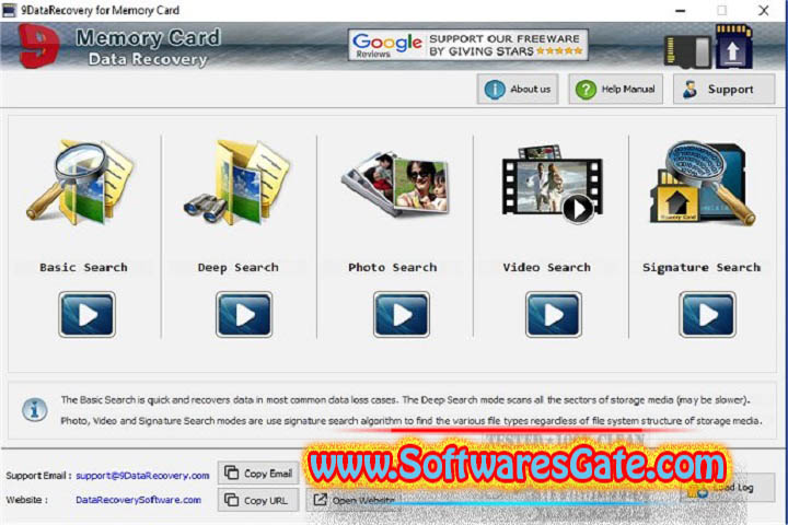 Memory Card Data Recovery : Version 4.2.2.0 (Latest Software)