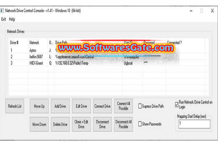 Network Drive Control : Version 1.69 (Latest Software) Network Drive Control : Version 1.69 (Latest Software)
