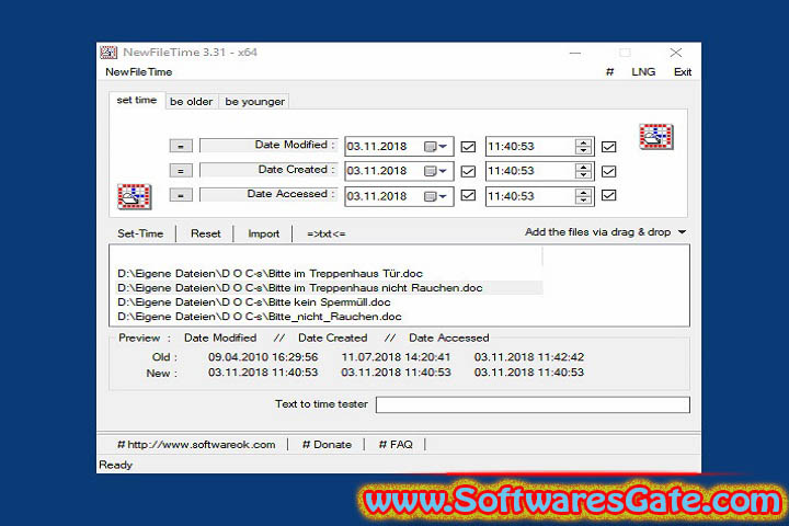NewFileTime : Version 7.31.0 (Latest Software)