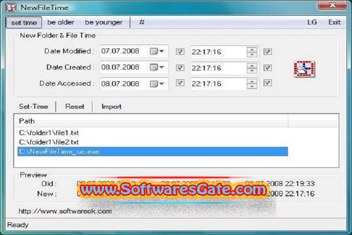 NewFileTime : Version 7.31.0 (Latest Software)