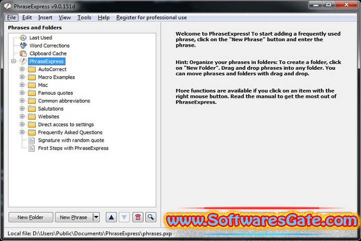 PhraseExpress : Version 17.0.96 (Latest Software) PhraseExpress : Version 17.0.96 (Latest Software)