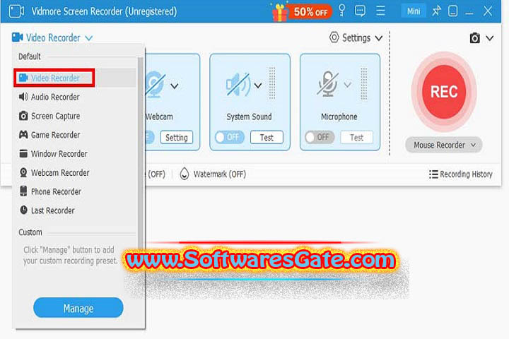 Vidmore Screen Recorder : Version 2.0.20 (Latest Software)