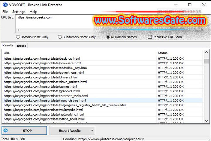 VovSoft Broken Link Detector : Version 4.2 (Latest Software)