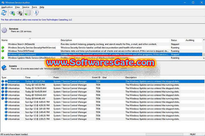 Windows Service Auditor : Version 4.1.0.39 (Latest Software)