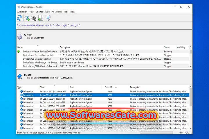 Windows Service Auditor : Version 4.1.0.39 (Latest Software)