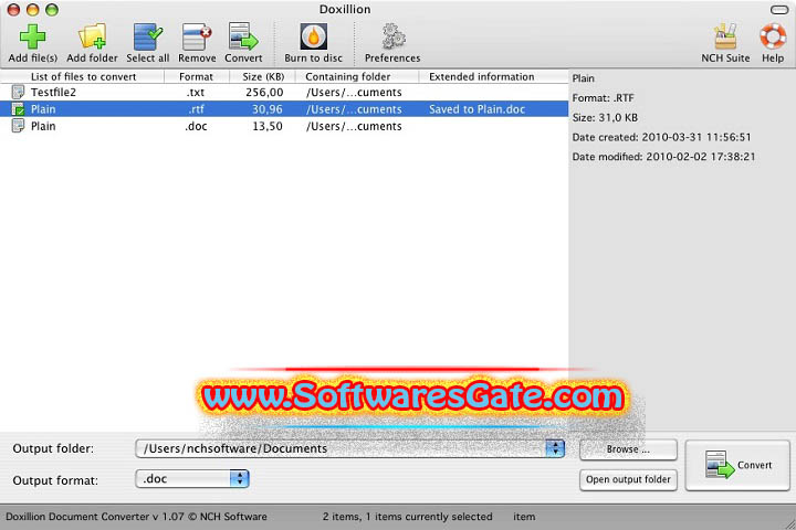 NCH Doxillion Plus : Version 10.07 (Latest Software) NCH Doxillion Plus : Version 10.07 (Latest Software)