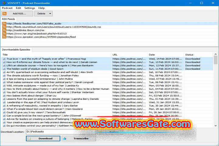 VovSoft Podcast Downloader : Version 3.2 (Latest Software) VovSoft Podcast Downloader : Version 3.2 (Latest Software)