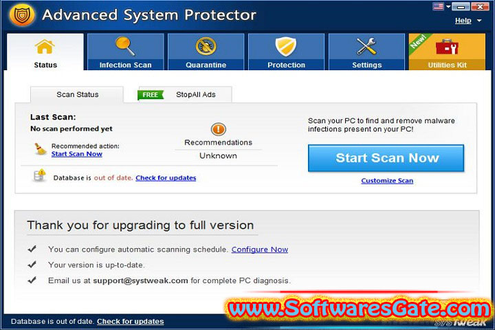 Advanced System Protector : Version 2.5.1111.29132 (Latest Software) Advanced System Protector : Version 2.5.1111.29132 (Latest Software)