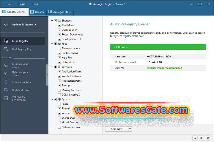 Auslogics Registry Cleaner Professional : Version 11.1.0 (Latest Software) Auslogics Registry Cleaner Professional : Version 11.1.0 (Latest Software)