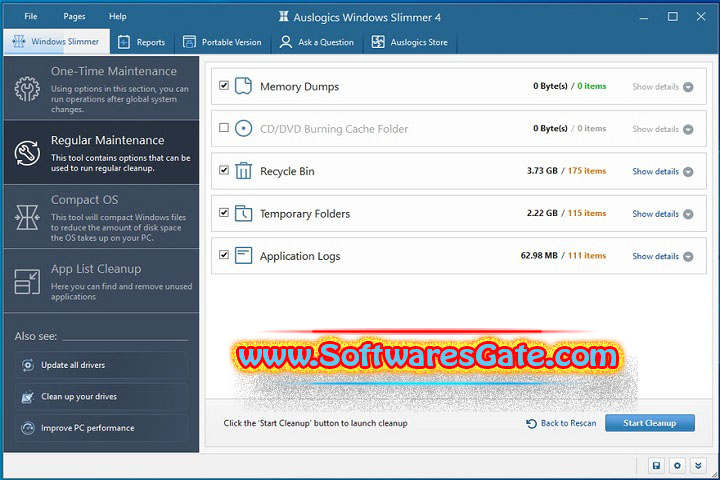 Auslogics Windows Slimmer : Version 5.1.0 (Latest Software)