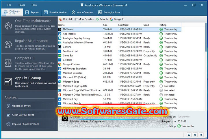 Auslogics Windows Slimmer : Version 5.1.0 (Latest Software)