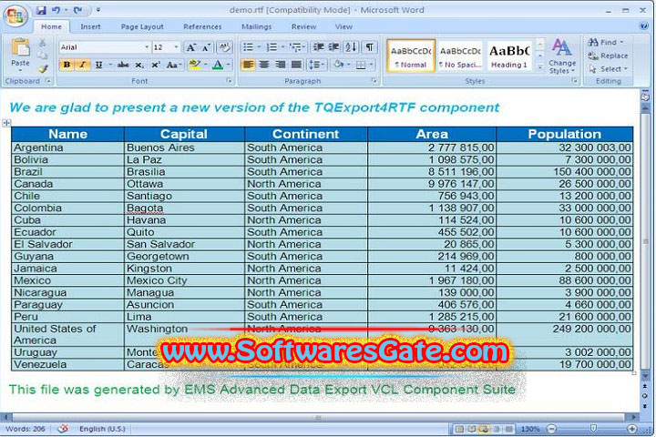 EMS Advanced Data Export VCL Suite : Version 4.15.0.0 (Latest Software)