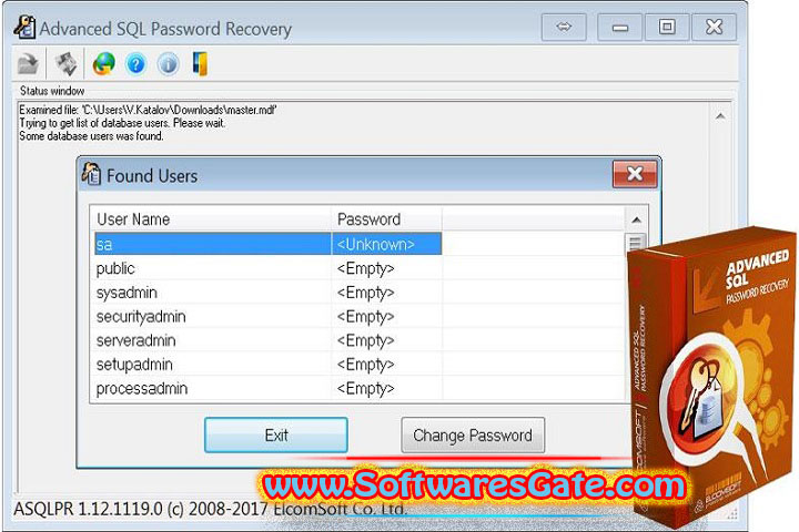 ElcomSoft Advanced SQL Password Recovery : Version 1.15.2215 (Latest Software)