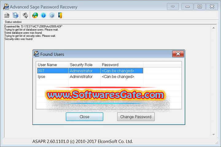 ElcomSoft Advanced Sage Password Recovery : Version 2.78.2530 (Latest Software)