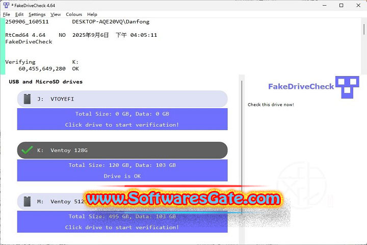 FakeDriveCheck : Version 4.64 (Latest Software)