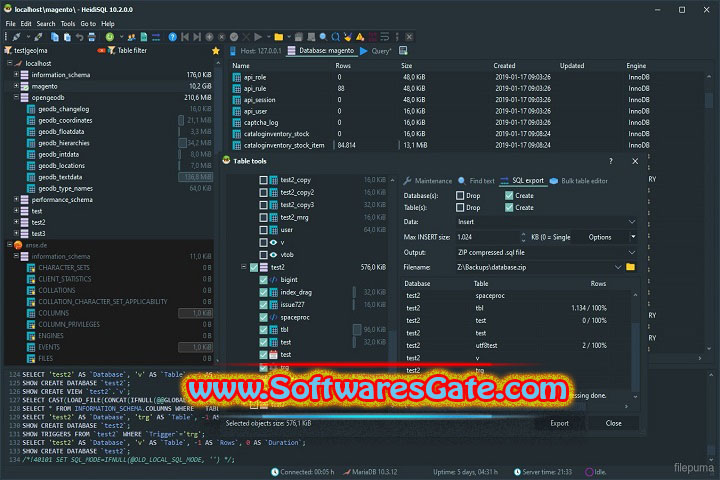 HeidiSQL : Version 12.11.0.7065 (Latest Software) HeidiSQL : Version 12.11.0.7065 (Latest Software)