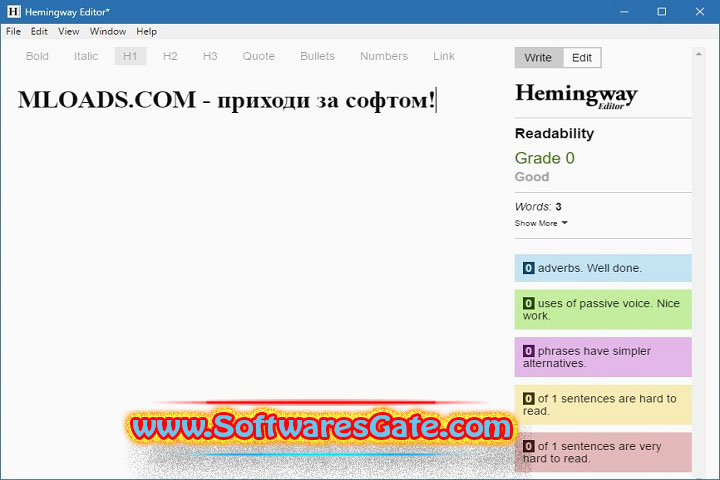 Hemingway Editor : Version 3.0.8 (Latest Software)