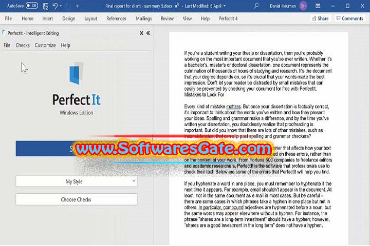 Intelligent Editing PerfectIt Pro : Version 6.4.0 (Latest Software)
