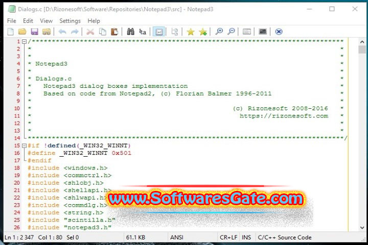 Rizonesoft Notepad3 : Version 6.25.822.1 (Latest Software)
