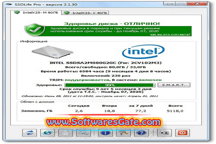 SSDLife Pro : Version 2.5.82 (Latest Software) SSDLife Pro : Version 2.5.82 (Latest Software)