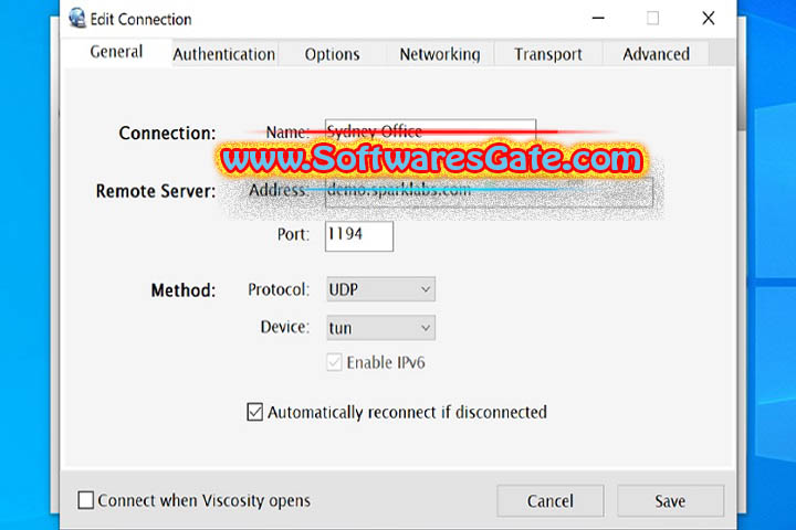 Viscosity : Version 1.10.6.1790 (Latest Software) Viscosity : Version 1.10.6.1790 (Latest Software)