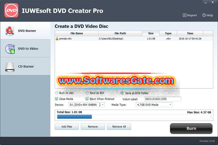 7thShare DVD Burner Creator Pro : Version 1.4.0 (Latest Software)